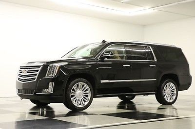 Cadillac : Escalade AWD Platinum DVD GPS Sunroof Leather Black 4WD New Navigation Heated Cooled Camera Magnetic Ride Tuscan Brown Park Assist Bose
