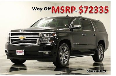 Chevrolet : Suburban MSRP$72335 4X4 LTZ 2 DVD Screens Sunroof GPS Black 4WD New Navigation Heated Cooled Rear Camera 2014 14 15 Leather Captains Chairs