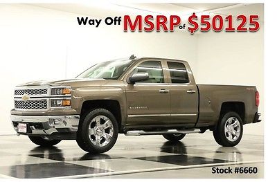 Chevrolet : Silverado 1500 MSRP$50125 4X4 LTZ NAV BROWNSTONE DOUBLE 4WD NEW GPS NAVIGATION HEATED COOLED LEATHER 14 2014 15 BLACK EXTENDED CAB CAMERA
