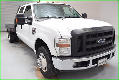 Ford : F-350 XL 4x2 Crew cab Diesel Flat Bed pickup Vinyl seats FINANCING AVAILABLE!! 136k Miles Used 2008 Ford F-350 Chassis XL 6.4L V8 Truck