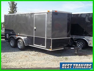 2015 bendron 7 x 14 sport package New enclsoed cargo trailer charcoal grey