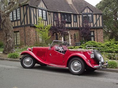 MG : T-Series 1952 mg td red very complete low milage fully rebuilt engine 5 speed t 9