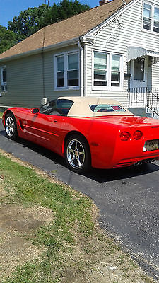 Chevrolet : Corvette 50th Anniversary  Convertible 2-Door 2003 corvette convertible red with tan tan top must see