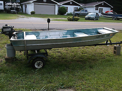 12' Aluminum Boat & trailer w/ 2.6 hp Coleman outboard motor