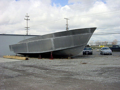 62' Aluminum Yacht Hull For Sale, Unused, 62' x 18', $250,000 Invested