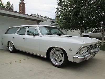 Chevrolet : Chevelle Wagon A/T P/S P/B A/C CA Rust Free Pro Touring Ridetech Stage 2 Air Ride Suspension New Everything SS Chevy