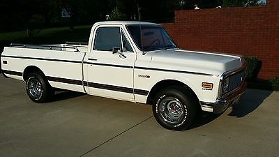 Chevrolet : Other Pickups Black leather 1971 white chevrolet cheyenne truck mint condition 85 449 actual miles