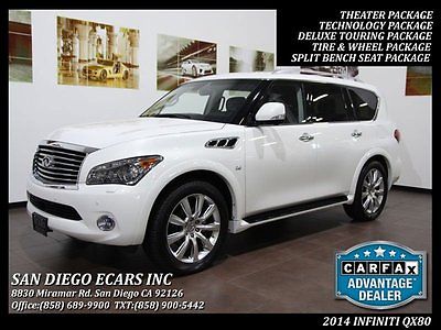 Infiniti : QX80 Previous Mercedes Benz SD Front Line Unit!!! 2014 infiniti qx 80 technology theater deluxe touring 22 wheels 360 cameras