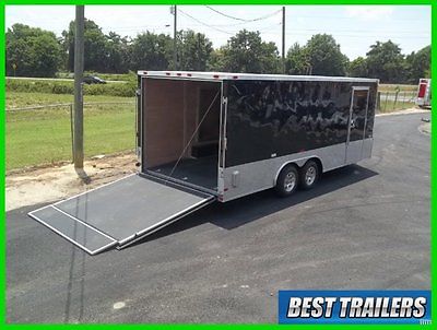 2015 bendron 8 x 20 New enclosed motocycle carhauler trailer cargo w escape door