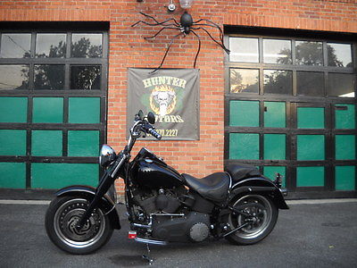 Harley-Davidson : Softail 2007 harley davidson fxstb night train blacked out custom wide front end 17 inch