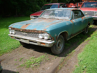Chevrolet : Chevelle malibu 1966 chevelle malibu chevrolet chevy 327 stick shift car floors are rusted out