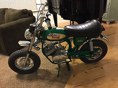 Other Makes : 50cc 1970 s viking 50 cc minibike green 30 original miles made in italy