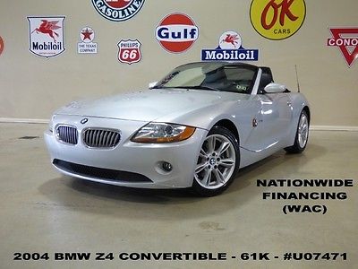 BMW : Z4 ROADSTER 3.0i AUTOMATIC,PWR TOP,HTD LTH,61K,WE FINANCE! 04 z 4 roadster conv automatic pwr soft top htd lth 17 in whls 61 k we finance