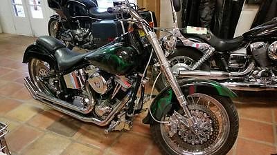 Custom Built Motorcycles : Chopper 1996 custom chopper white bros softail frame v twin