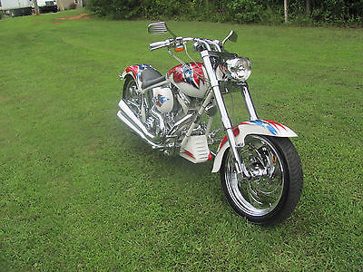 Custom Built Motorcycles : Chopper ROYAL RYDER CUSTOM BIKE CHOPPER CONFEDERATE REBEL FLAG HARLEY DAVIDSON PAINT