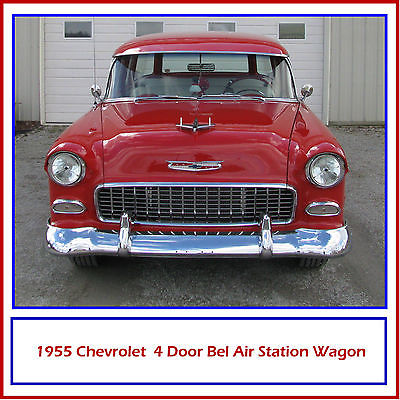 Chevrolet : Bel Air/150/210 all Bel Air Trim 1955 chevrolet bel air station wagon 4 door chevy wagon 4 dr
