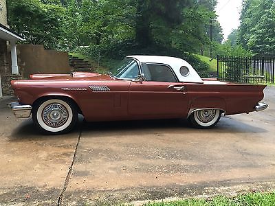 Ford : Thunderbird Roadster Convertible 1957 ford thunderbird roadster excellent condition low mileage