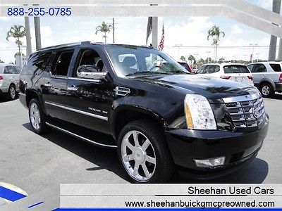 Cadillac : Escalade ESV Luxury 1 Owner Top of the Line Extended SUV! 2013 cadillac escalade esv black one owner navigation dvd sunroof auto power air