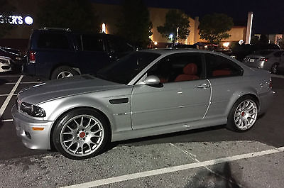 BMW : M3 Base Coupe 2-Door BMW E46 M3 COUPE SILVER IMOLA RED BBS CH WHEELS RIMS