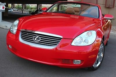 Lexus : SC Base Convertible 2-Door 2005 lexus sc 430 convertible hard top red tan like new in out clean carfax