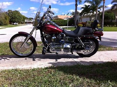 Harley-Davidson : Dyna Dark red, mint condition Dyna Wide Glide,$6k in EXTRAS