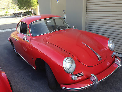 Porsche : 356 base  Exterior Red with Black interior coupe, in very clean mint condition.