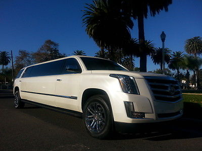 Cadillac : Escalade Base Sport Utility 4-Door Limo 2015 white cadillac escalade suv limo for sale 877