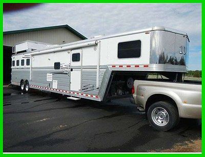 2008 Kiefer Built 100x 4 Horse Slant Load Living Quarters W/ Slide Out & Vacuum