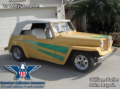 Willys : Jeepster Street Rod 1949 willys custom street rod v 8 automatic mustang ii front end chevy nova rear