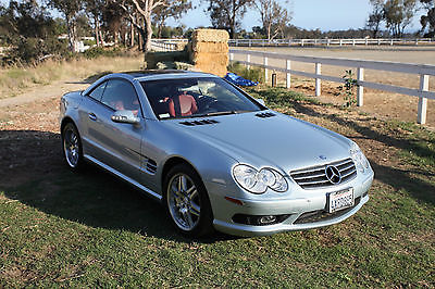 Mercedes-Benz : SL-Class AMG trim 2003 sl 500 loaded low mileage 45 k silver on red extremely clean 2 owners