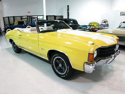 Chevrolet : Chevelle SS 402ci Convertible  1972 chevelle ss convertible s matching ls 3 big block fully restored wow