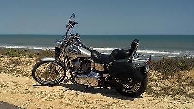 Harley-Davidson : Dyna 2004 harley davidson dyna wide glide silver with blue flames