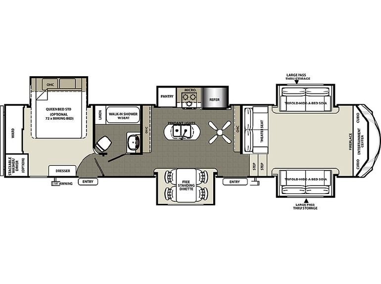 2016 Forest River SANDPIPER 377FLIK FIFTH WHEEL