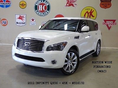 Infiniti : QX56 7-passenger SUNROOF,NAV,360 CAM,REAR DVD,HTD LTH,22'S! 12 qx 56 rwd sunroof nav 360 cam rear dvd htd lth bose 22 in whls 45 k we finance