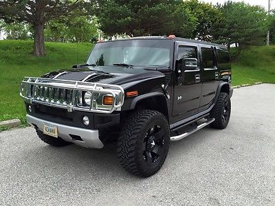 Hummer : H2 SPT UTIL  4 door spt 3 4 ton black with third row removable seat 75 000 miles