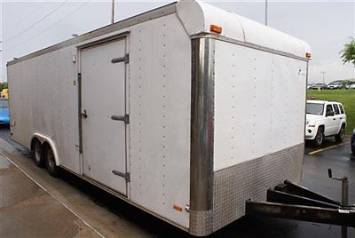 2001 Pace American Shadow Enclosed Car Trailer Toy Hauler 8.5 x 28ft Lighting