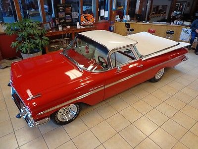 Chevrolet : El Camino White w/ red piping and accent 1959 chevy el camino powerful beautiful stunning many new parts