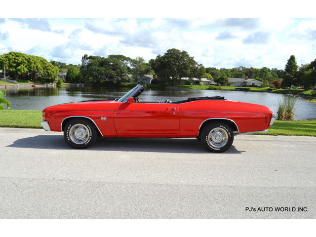 Chevrolet : Chevelle 1971 chevelle convertible 402 4 speed 12 bolt rear end rally stripes