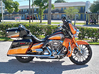 Harley-Davidson : Touring 2011 flhxse black diamond inferno orange one owner loaded