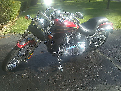 Harley-Davidson : Softail 2007 softail deuce fire red and black pearl mint condition 4800 miles
