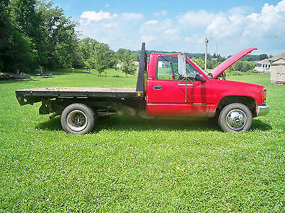 Chevrolet : C/K Pickup 3500 heavy duty chevy 3500 pickup flatbed diesel dually dump truck good tires 2wd 6.5 work truck