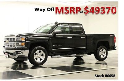 Chevrolet : Silverado 1500 MSRP$49370 4X4 Z71 LTZ NAV LEATHER BLACK DOUBLE NEW NAVIGATION HEATED COOLED REAR CAMERA 14 2014 15 5.3L V8 EXTENDED CAB 4WD