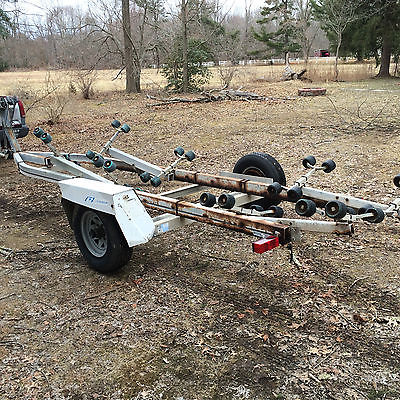 1977 Boat Trailer with Rollers Boats to 22 Feet Heavy Duty Full Size Tires