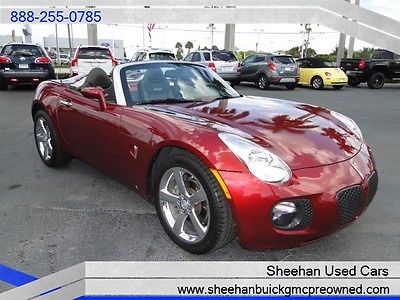 Pontiac : Solstice Convertible GXP RED Hot Low Mileage Fun Roadster! 2009 pontiac solstice convertible gxp red hot turbo automatic air power