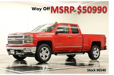 Chevrolet : Silverado 1500 MSRP$50990 4X4 LTZ GPS LEATHER VICTORY RED DOUBLE 4WD NEW LTZ REAR CAMERA TRAILER BRAKE EXTENDED 2014 14 15 5.3L CAB BLUETOOTH
