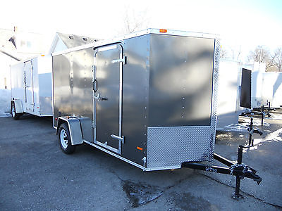 NEW 6X12 ENCLOSED CARGO TRAILER WITH RAMP AND V-NOSE 2015 MODEL LED SPECIAL!!!!!