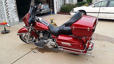 Harley-Davidson : Touring 2012 electra glide classic amber red sunglow extra engine chrome