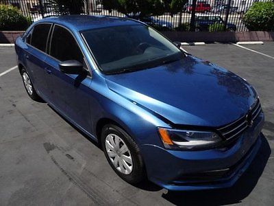 Volkswagen : Jetta 2.0L S 2015 volkswagen jetta 2.0 l s repairable project salvage wrecked damaged fixable