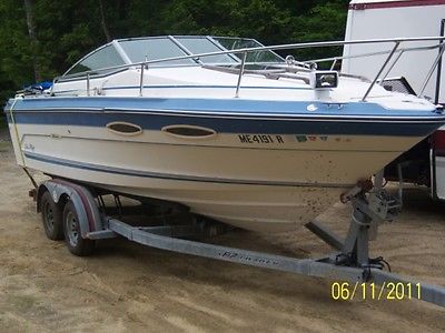 NICE! 1987 Sea Ray 230 23' Cuddy Cabin Boat W/ Trailer V8