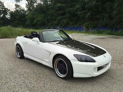 Honda : S2000 Base White Wide Body 3 Piece Wheels Sparco Seats HKS Hard Top Extras Wheels CF Body